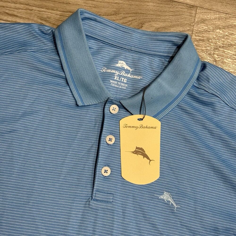 TOMMY BAHAMA  Performance Blend Polo in Infinity Pool Blue Size XL NWT $110
